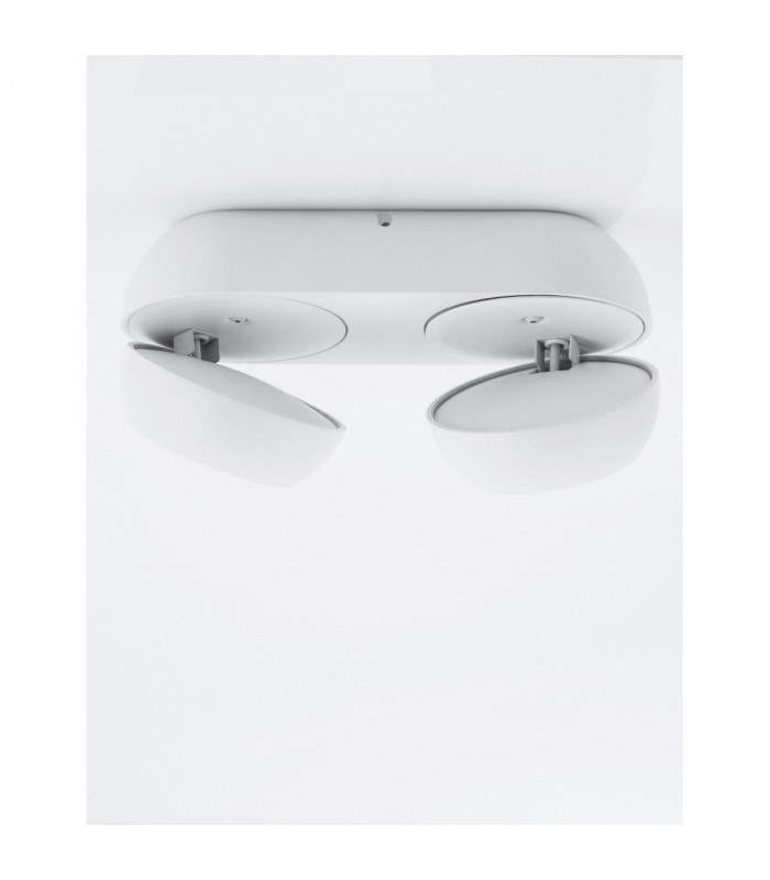 Gon 2 Light Twin Ceiling Spotlight Sandy White Aluminium LED 2x5W 800Lm 3000K-4