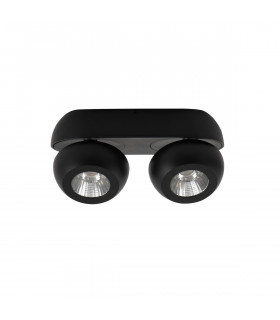 Gon 2 Light Twin Ceiling Spotlight Sandy Black Aluminium LED 2x5W 800Lm 3000K-1