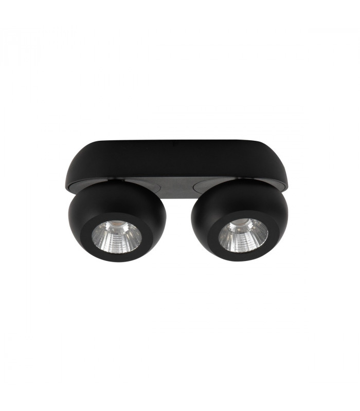 Gon 2 Light Twin Ceiling Spotlight Sandy Black Aluminium LED 2x5W 800Lm 3000K-1
