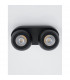 Gon 2 Light Twin Ceiling Spotlight Sandy Black Aluminium LED 2x5W 800Lm 3000K-2