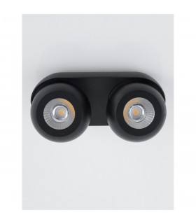 Gon 2 Light Twin Ceiling Spotlight Sandy Black Aluminium LED 2x5W 800Lm 3000K-2