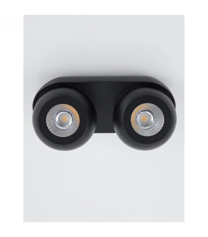 Gon 2 Light Twin Ceiling Spotlight Sandy Black Aluminium LED 2x5W 800Lm 3000K-2