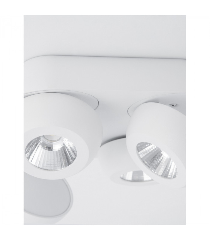 Gon 4 Light Ceiling Spotlight Clusters Sandy White Aluminium LED 4x5W 1600Lm 3000K-4