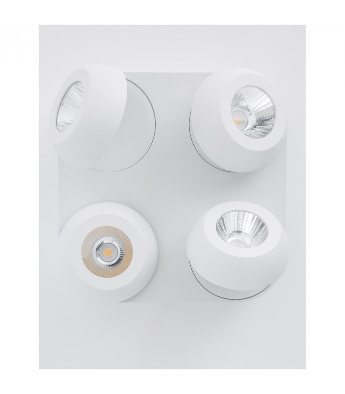Gon 4 Light Ceiling Spotlight Clusters Sandy White Aluminium LED 4x5W 1600Lm 3000K-5