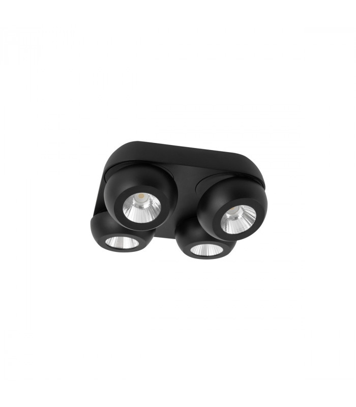 Gon 4 Light Ceiling Spotlight Clusters Sandy Black Aluminium LED 4x5W 1600Lm 3000K-1