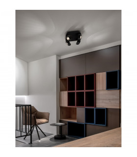 Gon 4 Light Ceiling Spotlight Clusters Sandy Black Aluminium LED 4x5W 1600Lm 3000K-2
