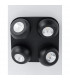 Gon 4 Light Ceiling Spotlight Clusters Sandy Black Aluminium LED 4x5W 1600Lm 3000K-4