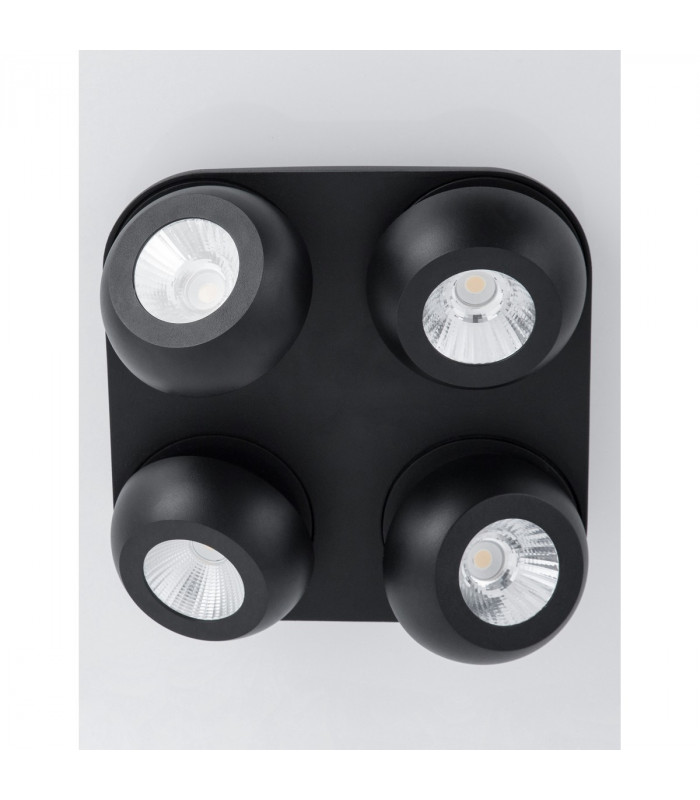 Gon 4 Light Ceiling Spotlight Clusters Sandy Black Aluminium LED 4x5W 1600Lm 3000K-4