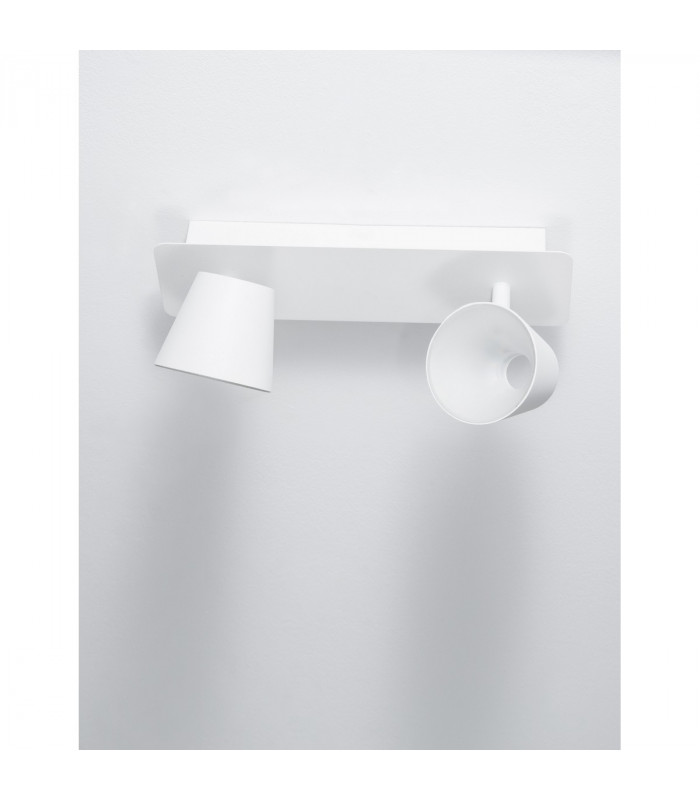 Gropius 2 Light Twin Ceiling Spotlight Sandy White Metal LED 2x6W 620Lm 3000K-4