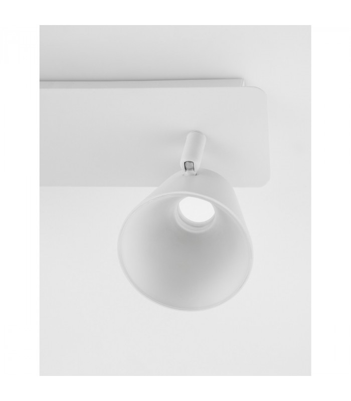 Gropius 2 Light Twin Ceiling Spotlight Sandy White Metal LED 2x6W 620Lm 3000K-5