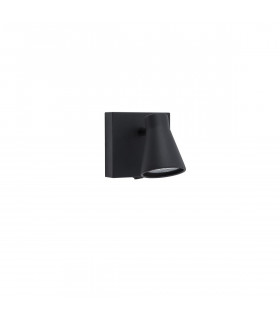 Gropius Single Spotlight Sandy Black Metal Switched LED GU10 1x10W-1
