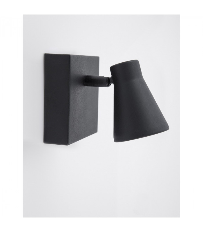 Gropius Single Spotlight Sandy Black Metal Switched LED GU10 1x10W-3