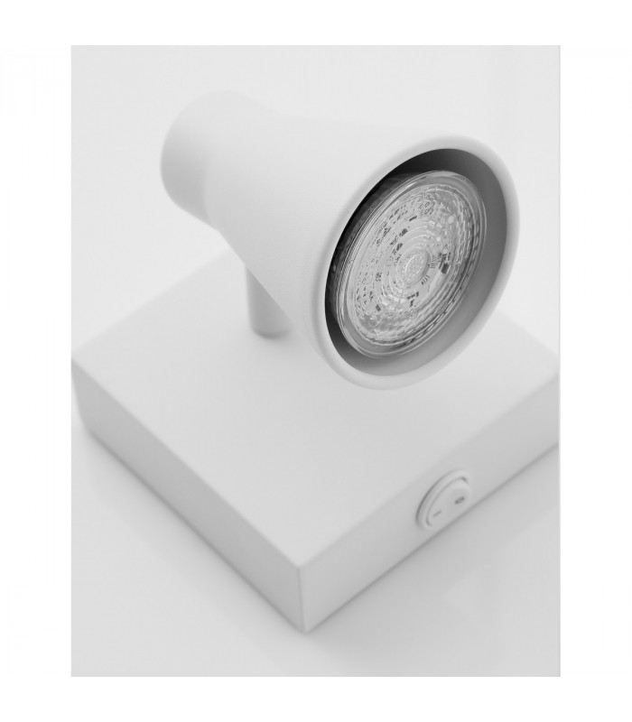 Gropius Single Spotlight Sandy White Metal Switched LED GU10 1x10W 15-4