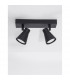 Gropius 2 Light Twin Ceiling Spotlight Sandy Black Metal LED GU10 2x10W-3