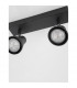 Gropius 2 Light Twin Ceiling Spotlight Sandy Black Metal LED GU10 2x10W-5
