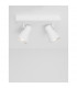 Gropius 2 Light Twin Ceiling Spotlight Sandy White Metal LED GU10 2x10W-3