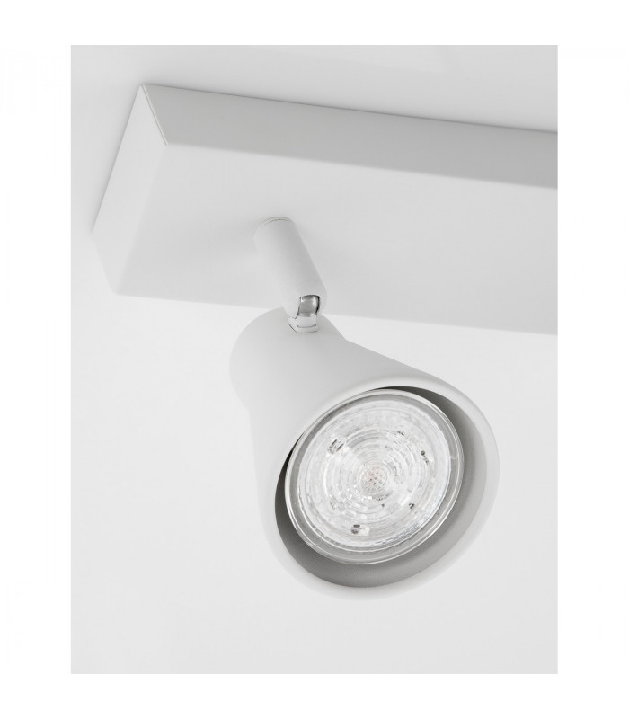 Gropius 2 Light Twin Ceiling Spotlight Sandy White Metal LED GU10 2x10W-4