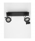 Gropius II 2 Light Twin Ceiling Spotlight Sandy Black Metal LED GU10 2x10W-3