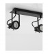 Gropius II 2 Light Twin Ceiling Spotlight Sandy Black Metal LED GU10 2x10W-4
