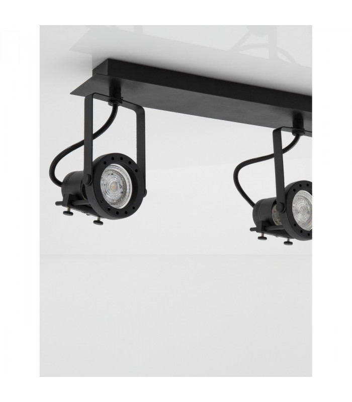 Gropius II 2 Light Twin Ceiling Spotlight Sandy Black Metal LED GU10 2x10W-4