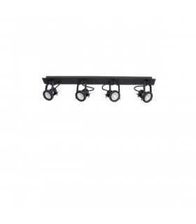 Gropius 4 Light Ceiling Spotlight Bar Sandy Black Metal LED GU10 4x10W-1