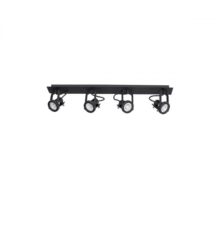 Gropius 4 Light Ceiling Spotlight Bar Sandy Black Metal LED GU10 4x10W-1