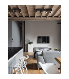 Gropius 4 Light Ceiling Spotlight Bar Sandy Black Metal LED GU10 4x10W-2