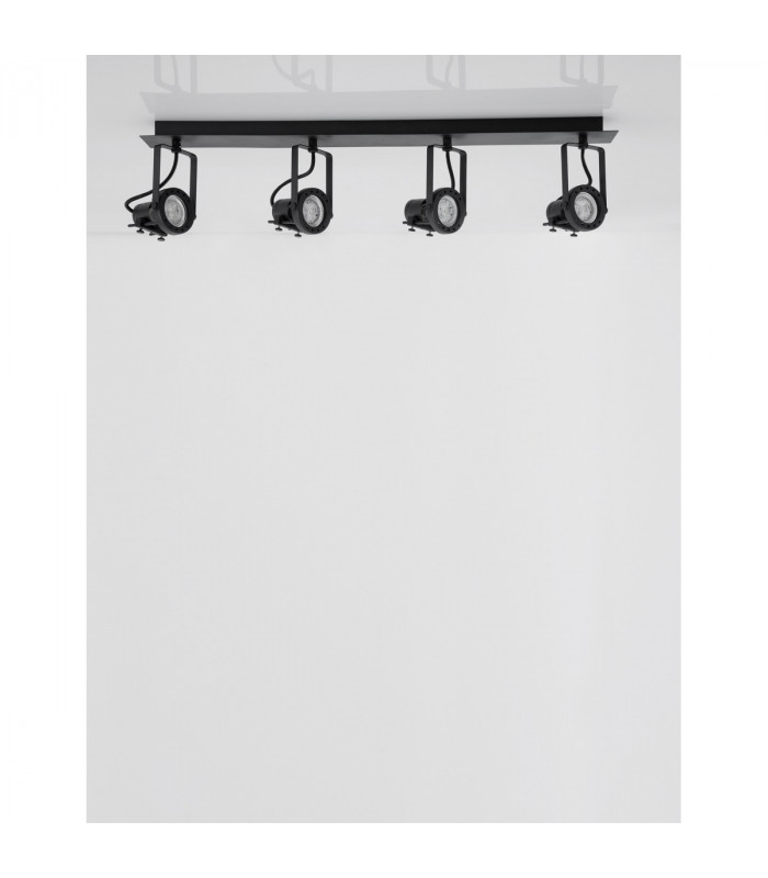 Gropius 4 Light Ceiling Spotlight Bar Sandy Black Metal LED GU10 4x10W-3