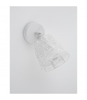 Gropius Single Spotlight Sandy White Metal Sandy White Cord LED E14-2