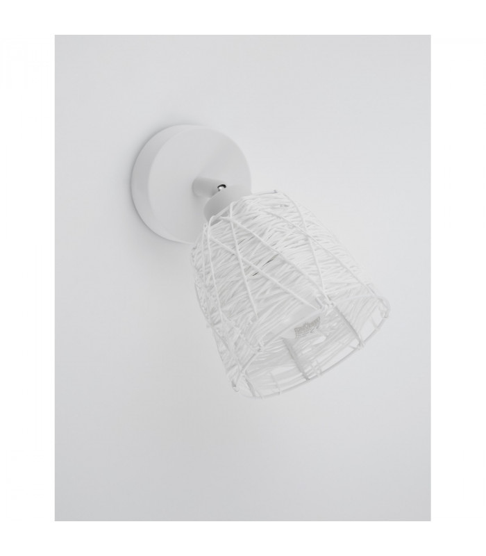 Gropius Single Spotlight Sandy White Metal Sandy White Cord LED E14-2
