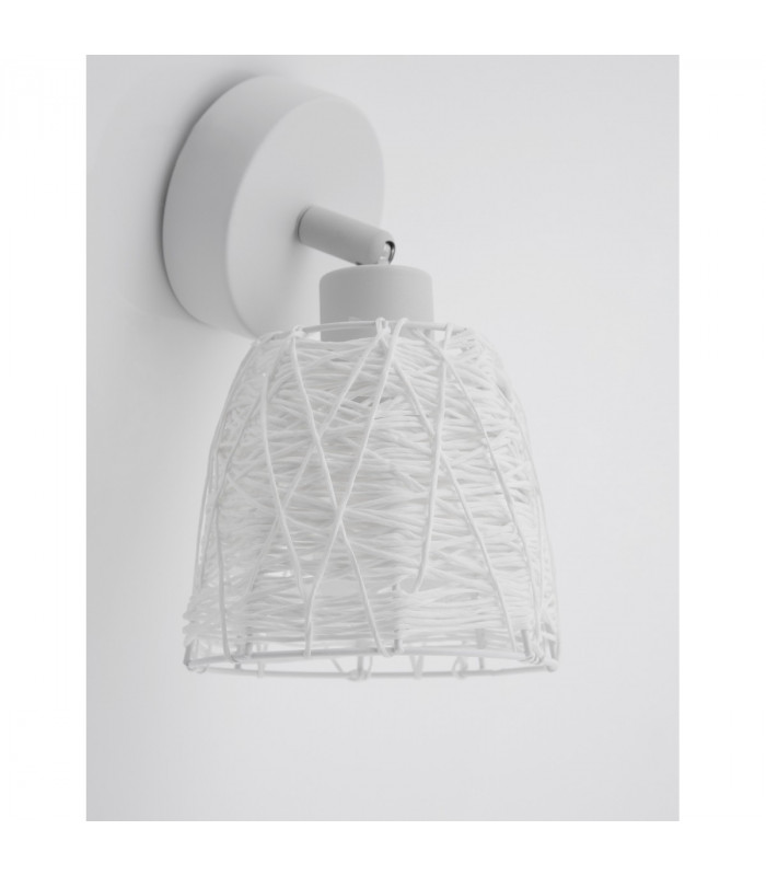 Gropius Single Spotlight Sandy White Metal Sandy White Cord LED E14-3