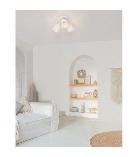 Gropius 3 Light Ceiling Spotlight Clusters Sandy White Metal Sandy White Cord LED E14-2