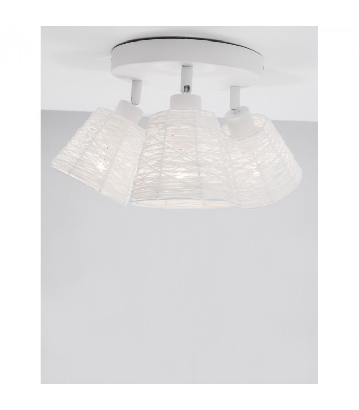 Gropius 3 Light Ceiling Spotlight Clusters Sandy White Metal Sandy White Cord LED E14-3