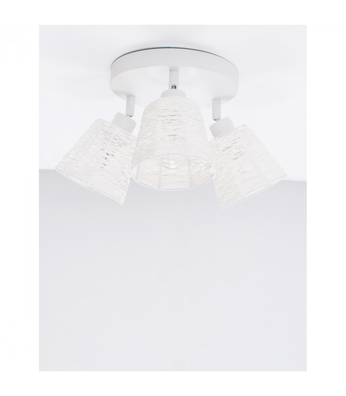 Gropius 3 Light Ceiling Spotlight Clusters Sandy White Metal Sandy White Cord LED E14-4