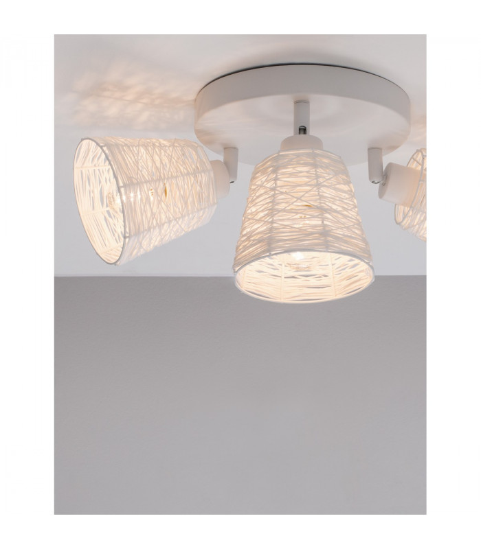 Gropius 3 Light Ceiling Spotlight Clusters Sandy White Metal Sandy White Cord LED E14-5