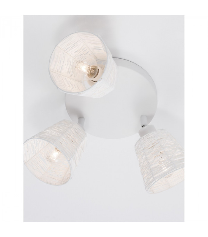 Gropius 3 Light Ceiling Spotlight Clusters Sandy White Metal Sandy White Cord LED E14-6