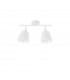 Gropius 2 Light Twin Ceiling Spotlight Sandy White Metal Sandy White Cord LED E14-1
