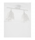 Gropius 2 Light Twin Ceiling Spotlight Sandy White Metal Sandy White Cord LED E14-2
