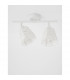 Gropius 2 Light Twin Ceiling Spotlight Sandy White Metal Sandy White Cord LED E14-3
