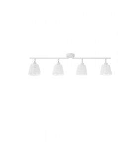 Gropius 4 Light Ceiling Spotlight Bar Sandy White Metal Sandy White Cord LED E14-1