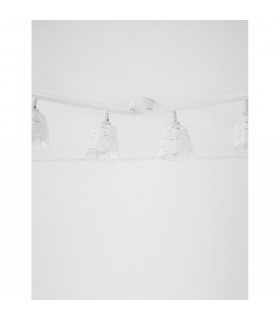 Gropius 4 Light Ceiling Spotlight Bar Sandy White Metal Sandy White Cord LED E14-2