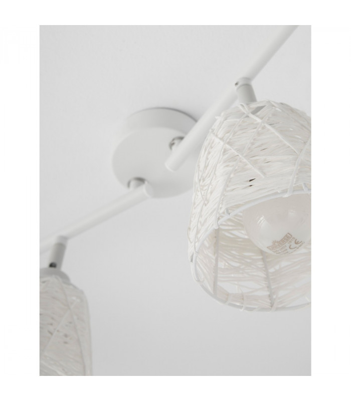 Gropius 4 Light Ceiling Spotlight Bar Sandy White Metal Sandy White Cord LED E14-3