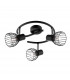 Fiumicino 3 Light Ceiling Spotlight Clusters Matt Black Metal LED E14-1