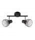 Fiumicino 2 Light Twin Ceiling Spotlight Matt Black Metal LED E14-1
