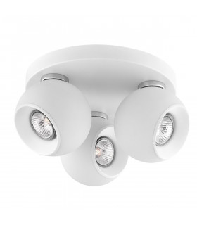 Tore 3 Light Ceiling Spotlight Clusters Matt White Aluminium GU10 3x50W-1