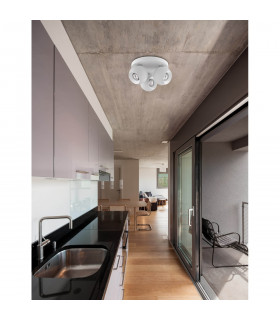 Tore 3 Light Ceiling Spotlight Clusters Matt White Aluminium GU10 3x50W-2