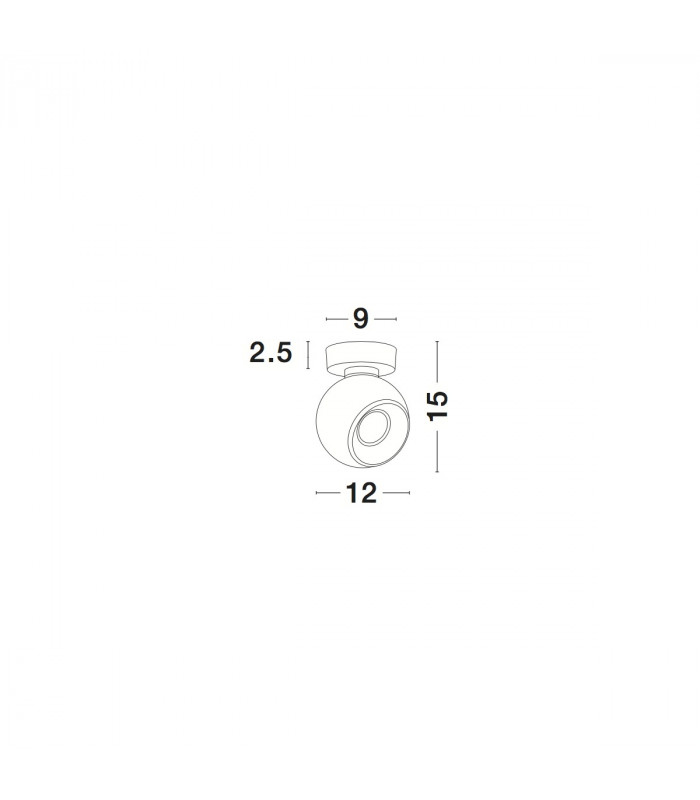 Tore Single Spotlight Matt White Aluminium GU10 1x50W-3