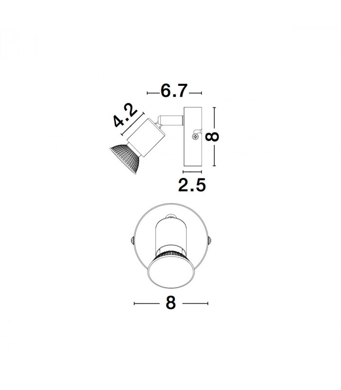 Gropius Single Spotlight Satin Gold Metal LED GU10 1x5W-3