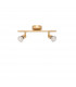 Gropius 2 Light Twin Ceiling Spotlight Satin Gold Metal LED GU10 2x5W-1