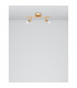 Gropius 2 Light Twin Ceiling Spotlight Satin Gold Metal LED GU10 2x5W-3